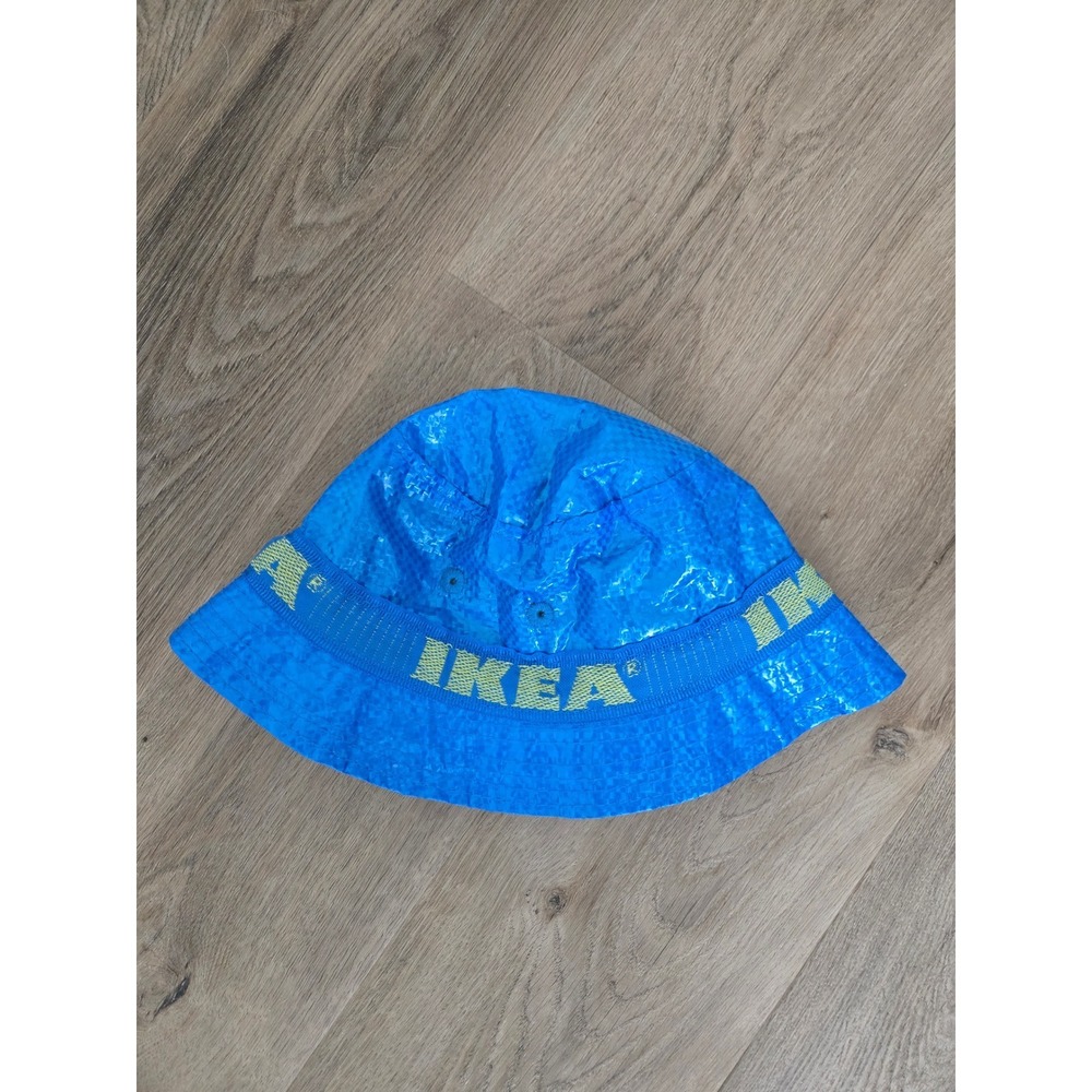 IKEA KNORVA Bucket Hat Blue Yellow Frakta Bag Material Streetwear Unisex Hat
